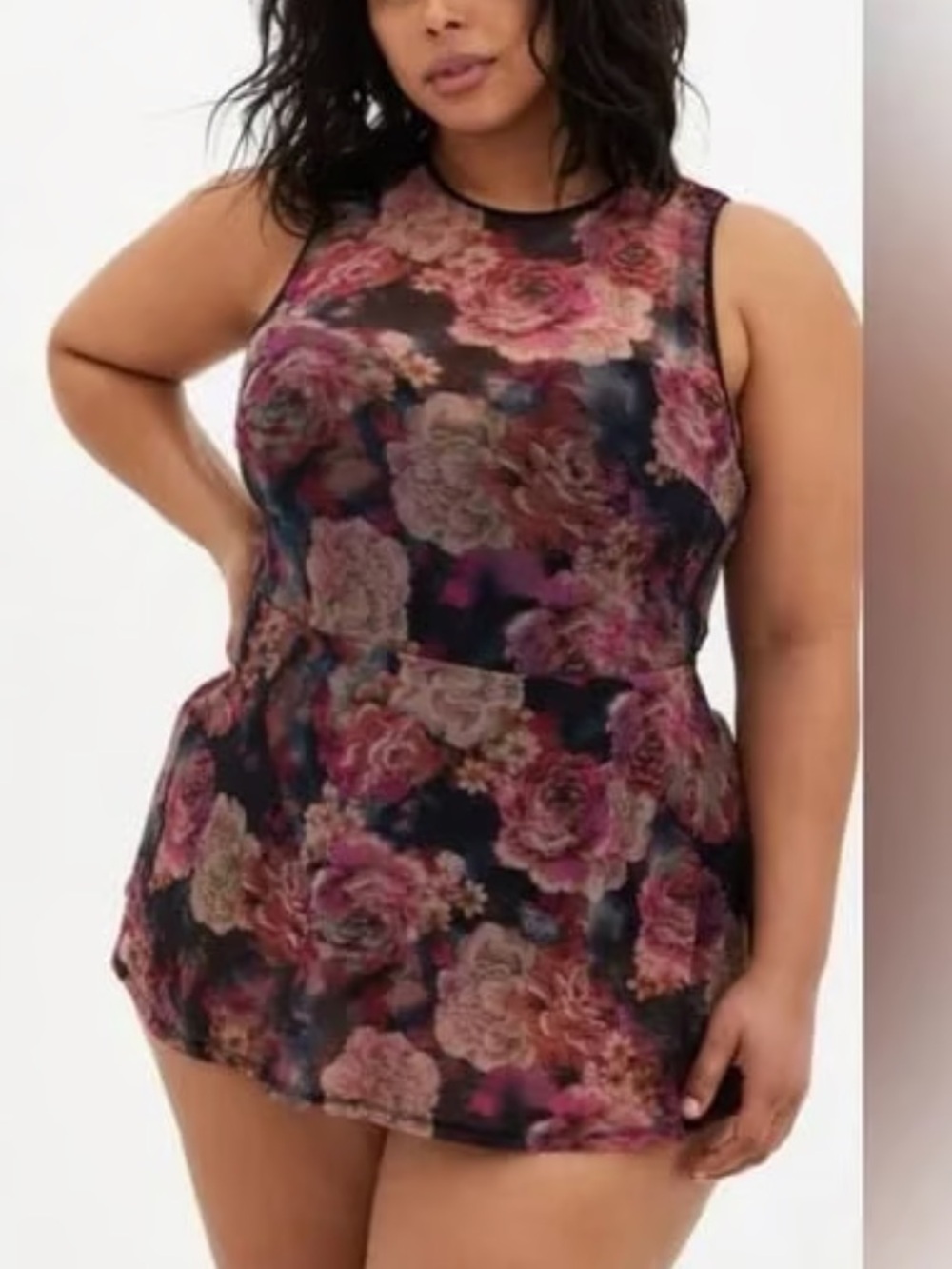Torrid One Piece Swimsuit Floral Underwire DD/DDD